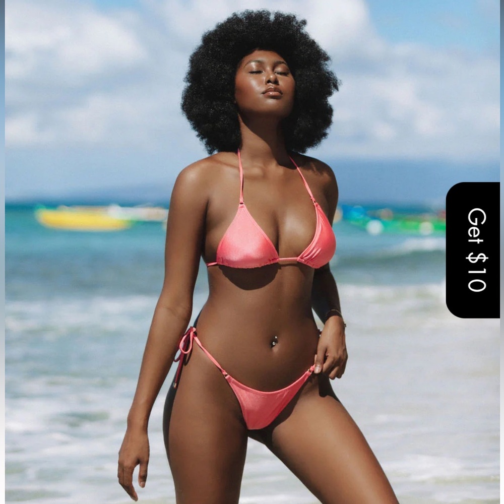 Enez bikini top small pink size S
